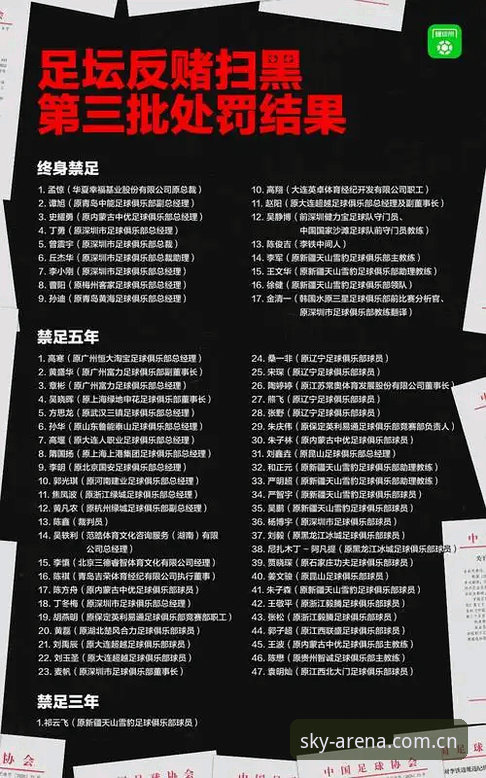 足球赛事观看必备知识：从足协禁足名单解析中国足球行业净化行动